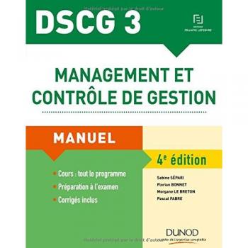 Management Et Contrôle De Gestion Dscg 3 : Manuel