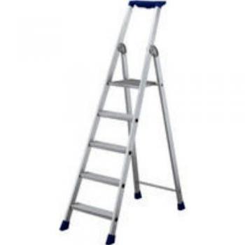 Aluminum Stepladder 5 Steps Ribbed Treads
