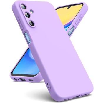 Liquid‑Silikon‑Case Screenguard, kompatibel mit Samsung Galaxy A15 5G – Violett