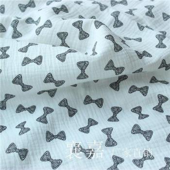 100% Cotton Printed Crepe Fabric Double Layer 100x135cm
