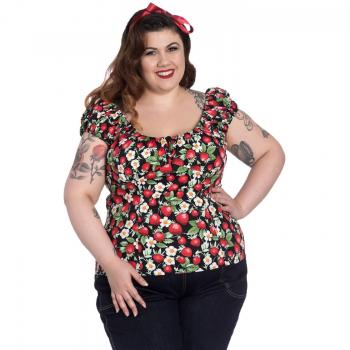 Top Gitano Rockabilly Hell Bunny Fresa Helado Años 50