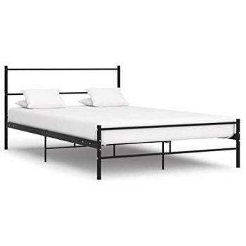 Black Metal Bed Frame 120x200 cm vidaXL
