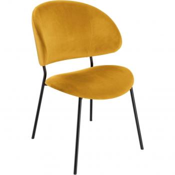 Silla de Comedor Terciopelo Negro