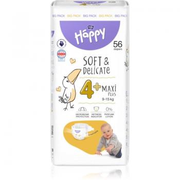 Pannolini Monouso Bella Baby Happy 4+ Maxi Plus 9-15 kg 56 pz