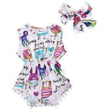 Mono para niña con diadema