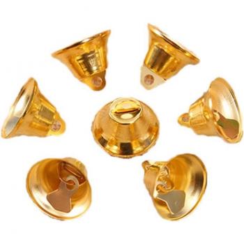 Petites cloches en métal doré 2,1 cm pour bricolage de Noël
