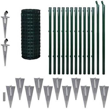 VidaXL Recinzione Euro in Acciaio 25x1 m Verde