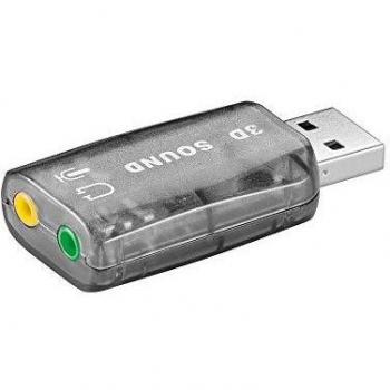 Goobay USB 2.0 Soundkarte zum Anschluss von Mikrofonen und Lautsprechern