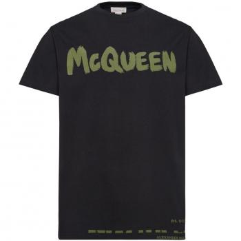 T-Shirt ALEXANDER MCQUEEN Noir Graffiti S