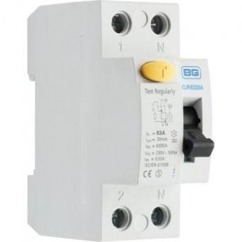 BG Fortress Double Pole Residual Current Device 30mA Type A 63A