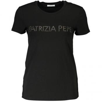 T-shirt Patrizia Pepe donna cotone nera taglia 3