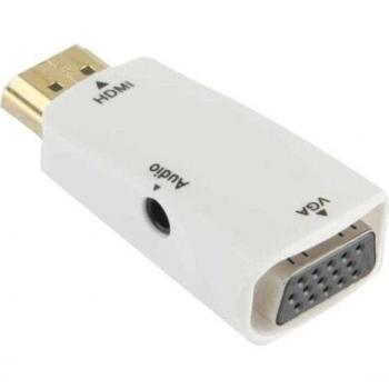 Garpex® HDMI‑zu‑VGA Adapter – 1080p, Audio, Weiß
