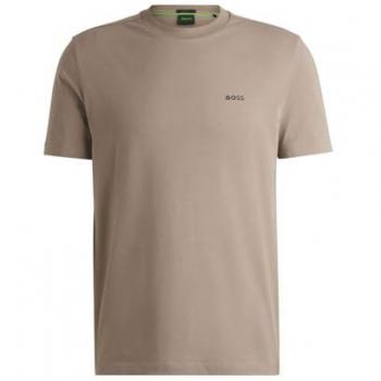 BOSS GREEN T-Shirt mit gummiertem Kontrast-Logo