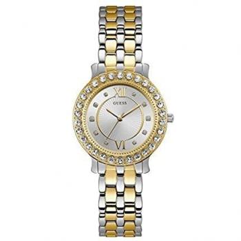 GUESS Quartz Timepiece for Women with Metal Strap and Case