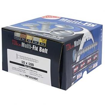Exterior Pan-Head Masonry Bolt, 8.0 mm × 60 mm, M10, Timco Silver (Box of 100)
