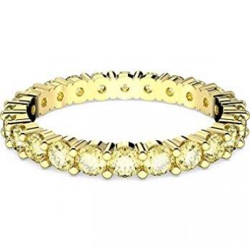 Anello Swarovski, Matrix, Giallo, Placcato color oro 62