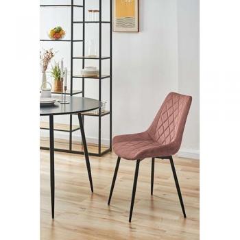 Paquet 2x Chaise à Table Velours Rose – AKORD SJ‑0488