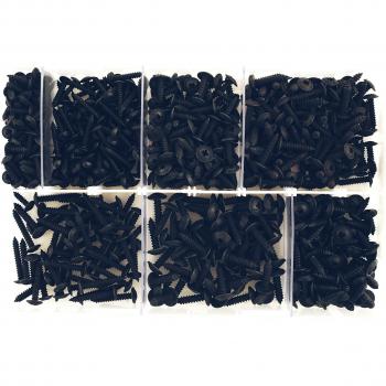 Connect Self Tapping Black Flanged Screws Assorted 700pc