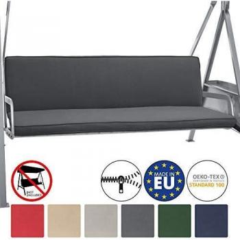 Cuscini da Giardino Loft HS 2 Pezzi 180x100x6 cm Grigio Grafite con Rivestimento Lavabile