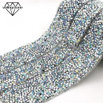 Iron-On AB Crystal Rhinestone Appliques