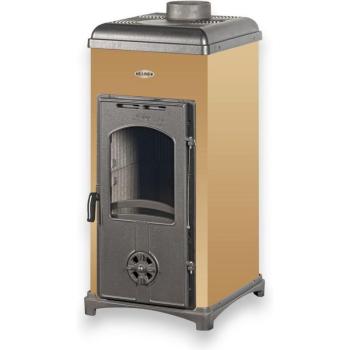 Stufa a legna acciaio‑ghisa 6,3 kW volume 185 m³ beige K‑Line K‑2