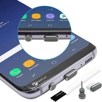 Aluminium Staubstecker für USB C Typ-C Ladeport und 3,5mm Kopfhörerbuchse