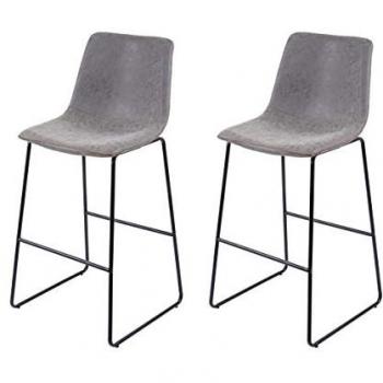 Taburetes de Barra HWC‑E54 en Gris Clásico