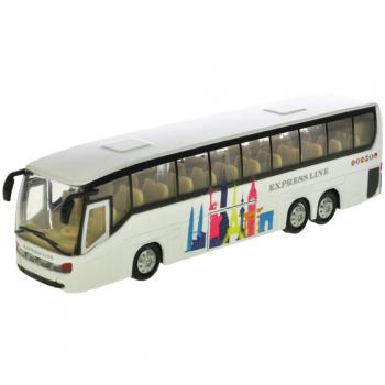 Bus Enfant Pull-back Métallique 19cm Assorti
