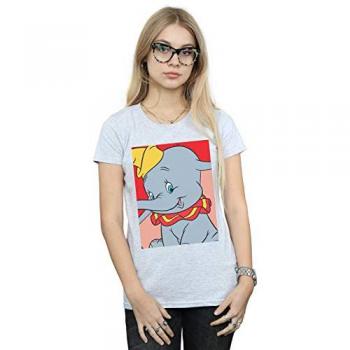 Women's Dumbo Portrait Grey Cotton Top
