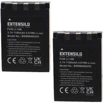 Li-Ion Akku 1100 mAh für Sanyo Xacti von Extensilo