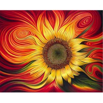 Lienzo Autopintado “Girasol” – Arte para la Casa