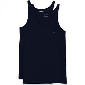 EMPORIO ARMANI Herren Achseltop in Blau – 100% Baumwolle