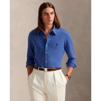 Camisa Masculina Ralph Lauren Ajustada de Manga Longa
