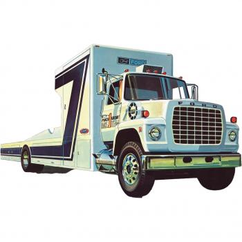 Skill 3 Ford LN8000 Race Car Hauler – 1:25 Scale Model Kit