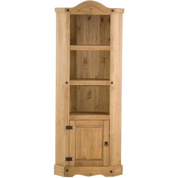 Corner Storage Display in Gray Wax