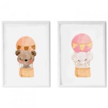 Set de cuadros infantiles Crochetts 33 x 43 cm