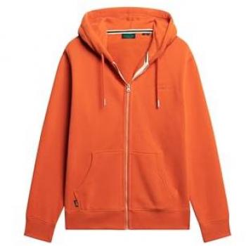 Superdry Essential Logo Full Zip Sweatshirt Denim Co Rust Orange Male S