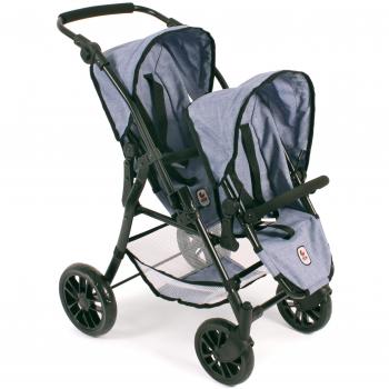 Bayer Twinny Zwillingsbuggy 2000 691‑50 – Jeansblau