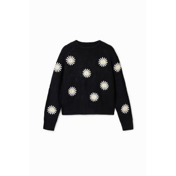 Bambino Desigual Maglia Floreale Nero 7/8