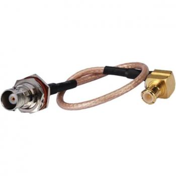 Cable Coaxial BNC Hembra a MCX Macho con Diseño de Ángulo Recto