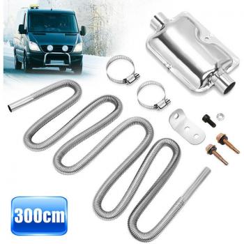 Kit Sicurezza Parcheggio: Riscaldatore Diesel 300 cm + Silenziatore 25 mm