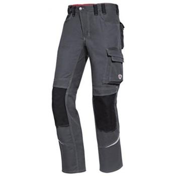 BP® Arbeitshose 1803 720 Reflex‑Kniepolster – Dunkelgrau/Schwarz, Größe 44 Long