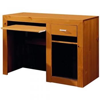Bureau contemporain en pin massif cerisier 110x50x75 cm