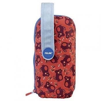 Estuche Escolar con Accesorios Milan Net & Lit Rosa Coral 22,5 x 11,5 x 11 cm