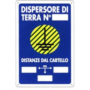 Dispersore terreno targa PVC 20×30