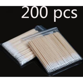 200PCS Bamboo Cotton Buds for Makeup and Ear Cleaning