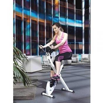 Tron 8Kg ION Fitness: Bicicleta Estática Compacta, Blanca, Ruedas de Transporte