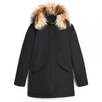 Woolrich Women's Down Jacket, Black, XS, Arctic Raccoon Parka