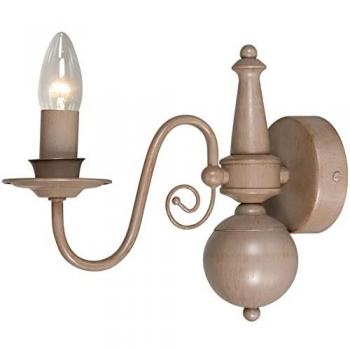 Brugge Pale Taupe Candle Wall Light
