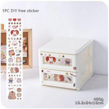 Organisateur de bureau avec autocollants DIY